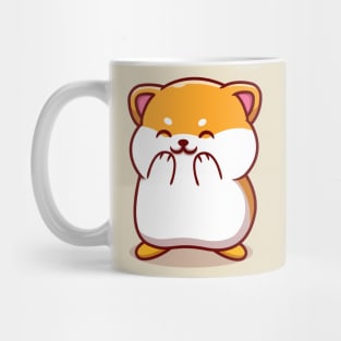 Cute Hamster Laughing Cartoon Mug